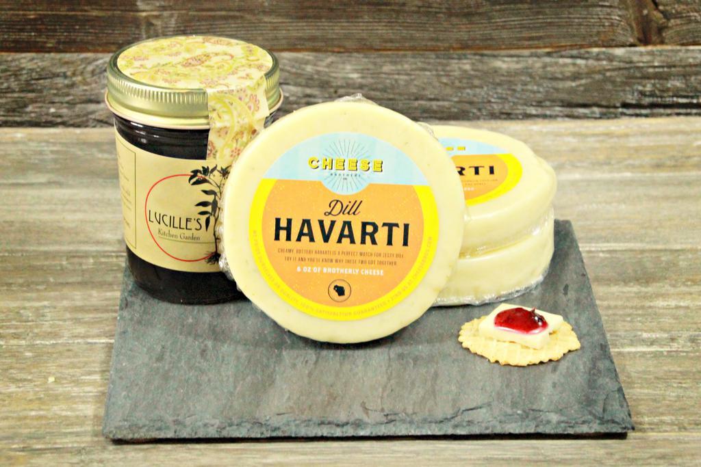 6 oz. Dill Havarti Cheese · Creamy, buttery havarti is a perfect match for zesty dill.
