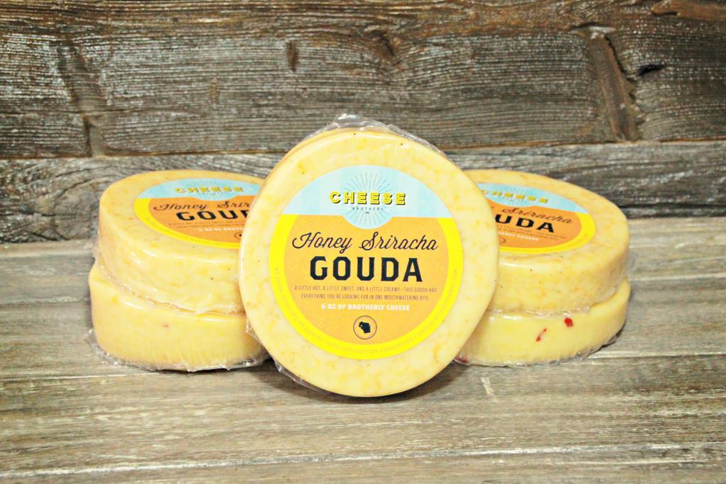 6 oz. Honey Sriracha Gouda Cheese · A little hot, a little sweet and a little creamy this Gouda has everything you're looking for in one mouthwatering bite.