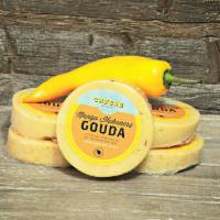 6 oz. Mango Habanero Gouda Cheese · Sweet, spicy and tangy mix of flavors.