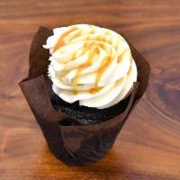 7 oz. Chocolate & Salted Caramel Cupcake · A chocolate cupcake topped with salted caramel buttercream and drizzled with salted caramel....