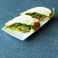 Avocado Sandwich · Served with lettuce, tomato and pickles on the side and dressed with regular mayonnaise and ...