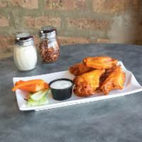 Chicken Wings · Comes with ranch, celery and carrot sticks.

