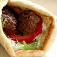 Beef Kabab Sandwich · Sandwich with filling that was cooked on a skewer. 