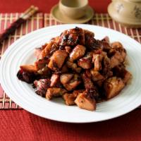 Bourbon Chicken · House specialty barbeque Chicken grilled with house special bourbon sauce and served with wh...