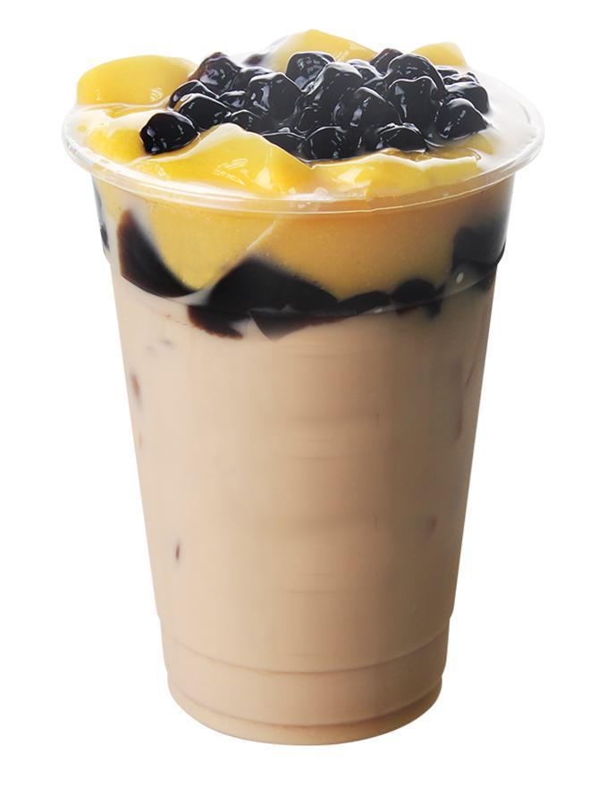 Earl Grey Milk Tea with 3Js · Earl Grey Milk Tea with Pudding, Grass Jelly and Tapioca Pearls.