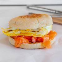 Egg and Smoked Salmon Sandwich · 