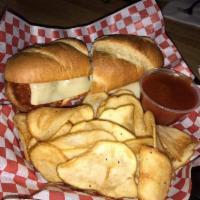 Meatball Sub · Meatball Sub with marinara cheese and provolone cheese. Served with our homemade fries.