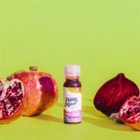 Belly Boost · Ingredients: Pomegranate, Lemon, Elderberry, Beet, Ginger, Prebiotic Inulin Fiber, Vegan Pro...