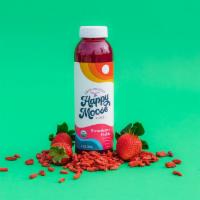 Strawberry Fields · Ingredients: strawberry, goji berry, turmeric, green apple, tangerine, beetroot, ginger, Cay...