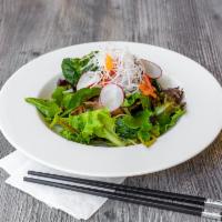 Sashimi Salad · Raw. Assorted fish with vinaigrette.