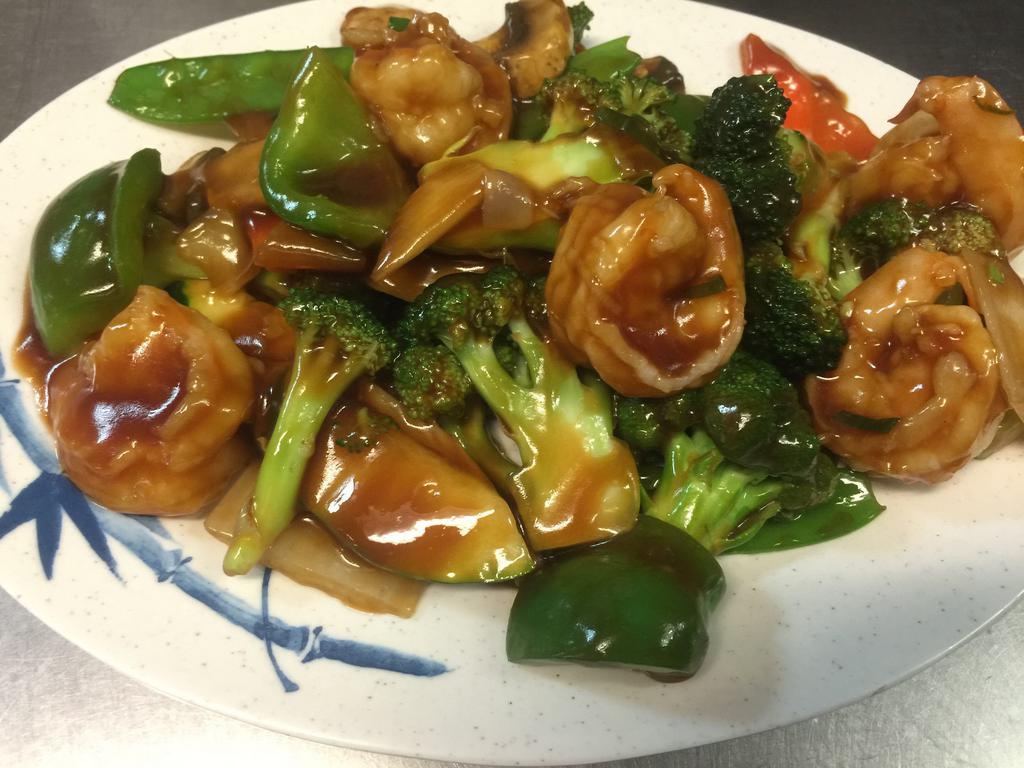 65. Jumbo Shrimp with Mixed Vegetable · 