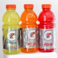 Gatorade · 3 flavors to choose: Lemon, Orange, Fruit Punch