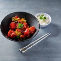 S2. General Tso's Chicken · Tender chunks of boneless chicken marinated in spicy sauce. With white rice. Spicy.