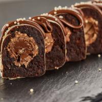 FERRERO ROCHER ROLL · Brownie , ferrero Rocher with Nutella topping.
