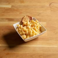Mama's Mac · Cheesy mac sauce topped with toasted bread crumbs.