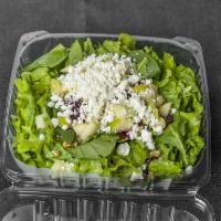 Cranberry Walnut Salad · Mixed greens, baby spinach, chopped walnuts, dried cranberries, goat cheese and granny smith...