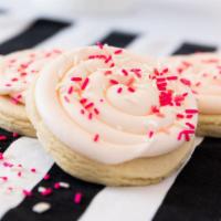 Sugar Cookie · Thick, buttery sugar cookie topped with rich buttercream frosting