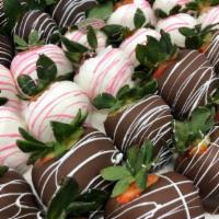 Valentine Chocolate Dipped Strawberries · Send one Dozen (12) Chocolate Dipped Strawberries.  Choose from white, dark, milk, or variet...