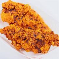 3 Large Chicken Tenders · Hand Battered using our special breading recipe, these all white meat tenders are crispy on ...