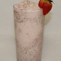 Greek Chia Smoothie · Coconut milk, strawberries, banana, Greek yogurt ＆ chia seed.