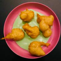 Sweet potao drop donuts · Served with Pandan Coconut Sauce