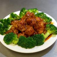 General Tso's Chicken · Tender chunks of boneless chicken marinated in chili hot sauce. Hot and spicy. 