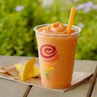 Mega Mango Smoothie · Orange Juice, Pineapple Juice, Mangos, Strawberries. 