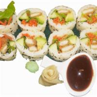 Chicken Katsu Roll  · Comes with katsu sauce. Inside chicken katsu, avocado, lettuce, cucumber, carrot and outside...