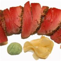 Tuna Tataki Roll  · Spicy tuna roll topped with seared tuna. 