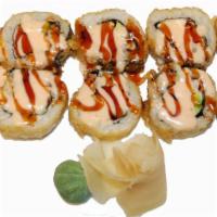 Tempura California Roll  · Deep fried California roll topped with spicy mayo and sushi sauce. 