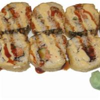 Tempura Spicy Tuna Roll  · Deep fried spicy tuna roll topped with spicy mayo and sushi sauce. 