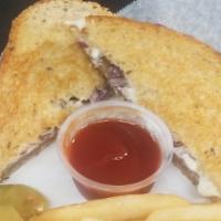 Patty Melt  · 1/3-pound Hamburger Patty with Grilled Onions Melted Swiss Cheese served on Rye Bread.  