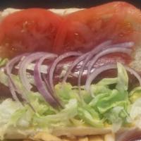 Hot Links Sandwich · ¼ pound grilled Louisiana Link with Mustard, Lettuce, Red Onion and Tomatoes served on a Fre...