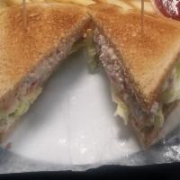 Tuna Sandwich · Albacore Tuna with Lettuce and Tomatoes served on Toasted White or Wheat Bread.  