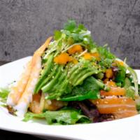 Seafood Salad · Chef's choice seafood mixed with green onion, seaweed salad, cucumber and tobiko.