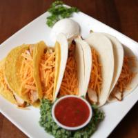 Chicken Tacos (3) · Choice a style tacos. Add-ons for an additional charge.