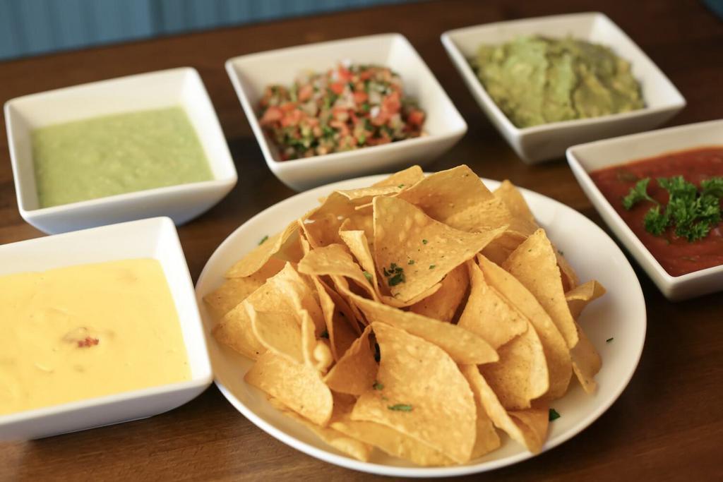 Regular Chips with Dips  · Salsa,queso or guacamole