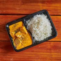 Chicken Tikka Masala · Prepared in a spiced curry sauce.