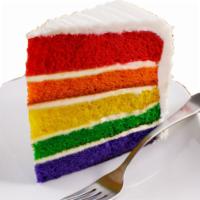 Hawaiian Rainbow Cake · From the rainbow state comes a rainbow cake! A vanilla frosted slice of technicolor heaven. ...
