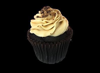 Peanut Butter Cup Cake  · Chocolate with peanut butter frosting topped with crumbled peanut butter cups.