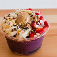 Cold Brew Crave · Crafted with Cold Brew Iced Coffee, Almond Milk, Acai, Banana, Strawberry and Blueberry. Top...