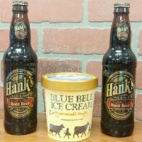 DIY Root Beer Float for 2 · Two chilled bottles of Hank's gourmet root beer and a pint of blue bell homemade vanilla ice...