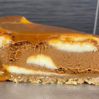 Brian's Original Sea Salt Caramel Cheesecake · A marbled center combining sea salt caramel with delicious NY cheesecake filling, set inside...