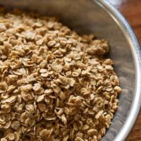 Maple Cinnamon · House-made crunchy granola with NO nuts, coconut, or dried fruit.  Delicious in its oats-and...