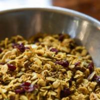 Golden Turmeric · House-made, savory-sweet granola loaded with yummy nuts, coconut, and dried fruit. ¾ cup