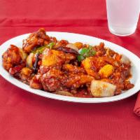 Szechuan Chicken · Chicken marinated and stir-fried. Spicy.
