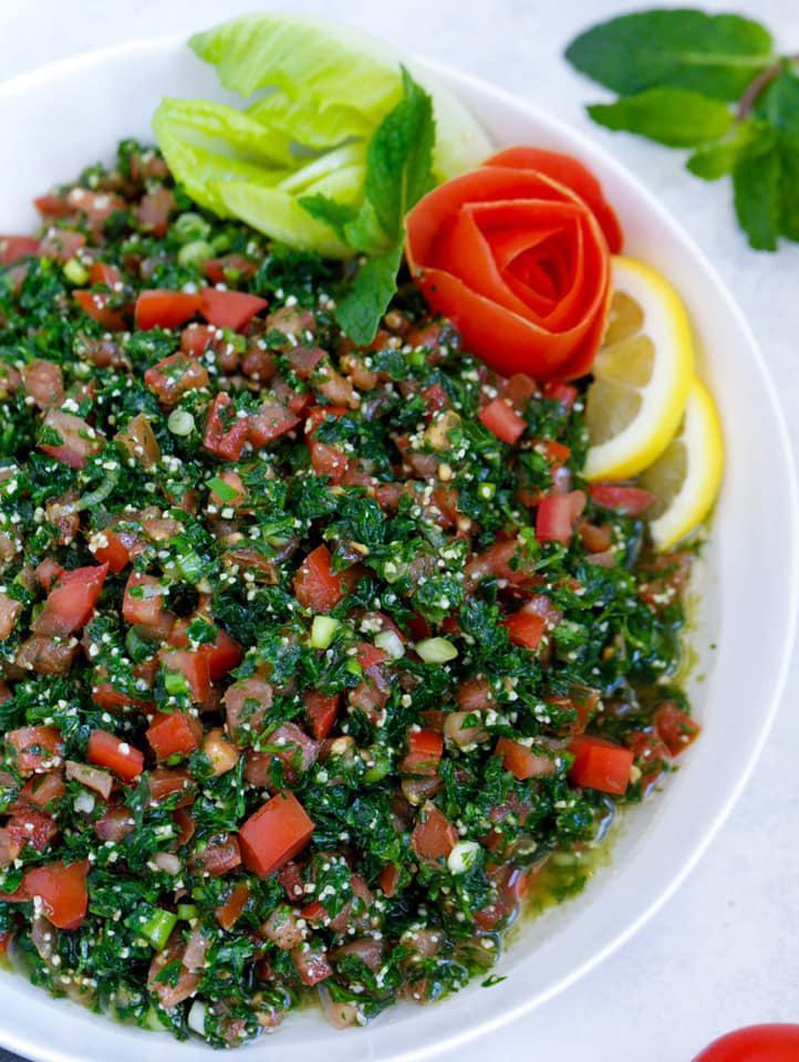  Tabbouleh Salad · Parsley and tomato salad.
