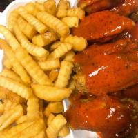 10 pc Wing COMBO · + crinkle french fries + can drink