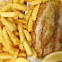 2 pc Cat Fish Platter · come with crinkle french fries.