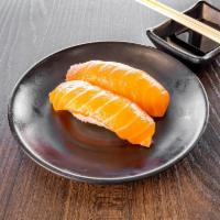 Salmon Sushi Nigiri · 2 pieces.
